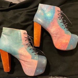 Rare Jeffrey Campbell galaxy Lita Cosmic Space Size 7